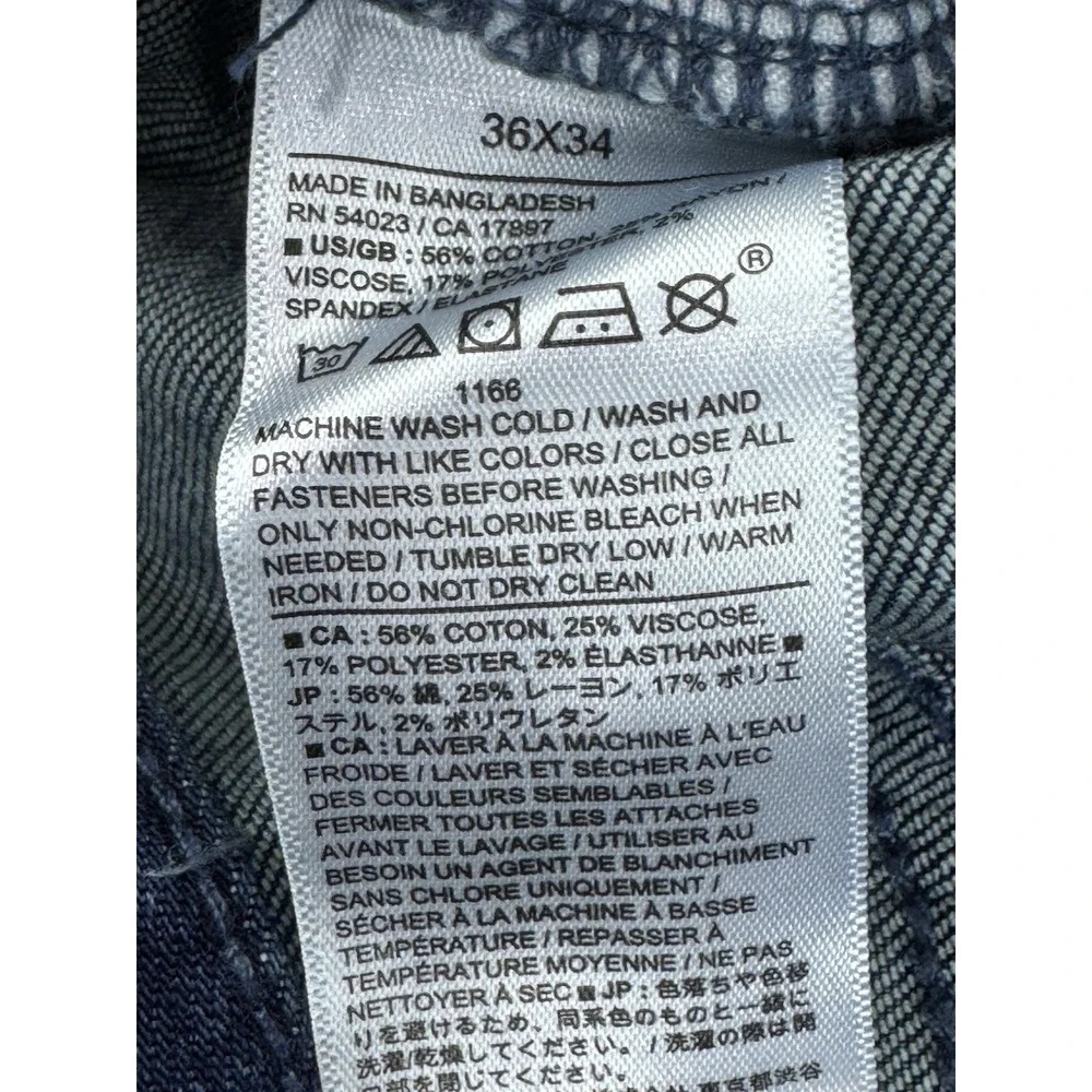 Banana Republic Travel Jeans Men 36x34 Blue Slim Whisker Denim Straight NWT $105